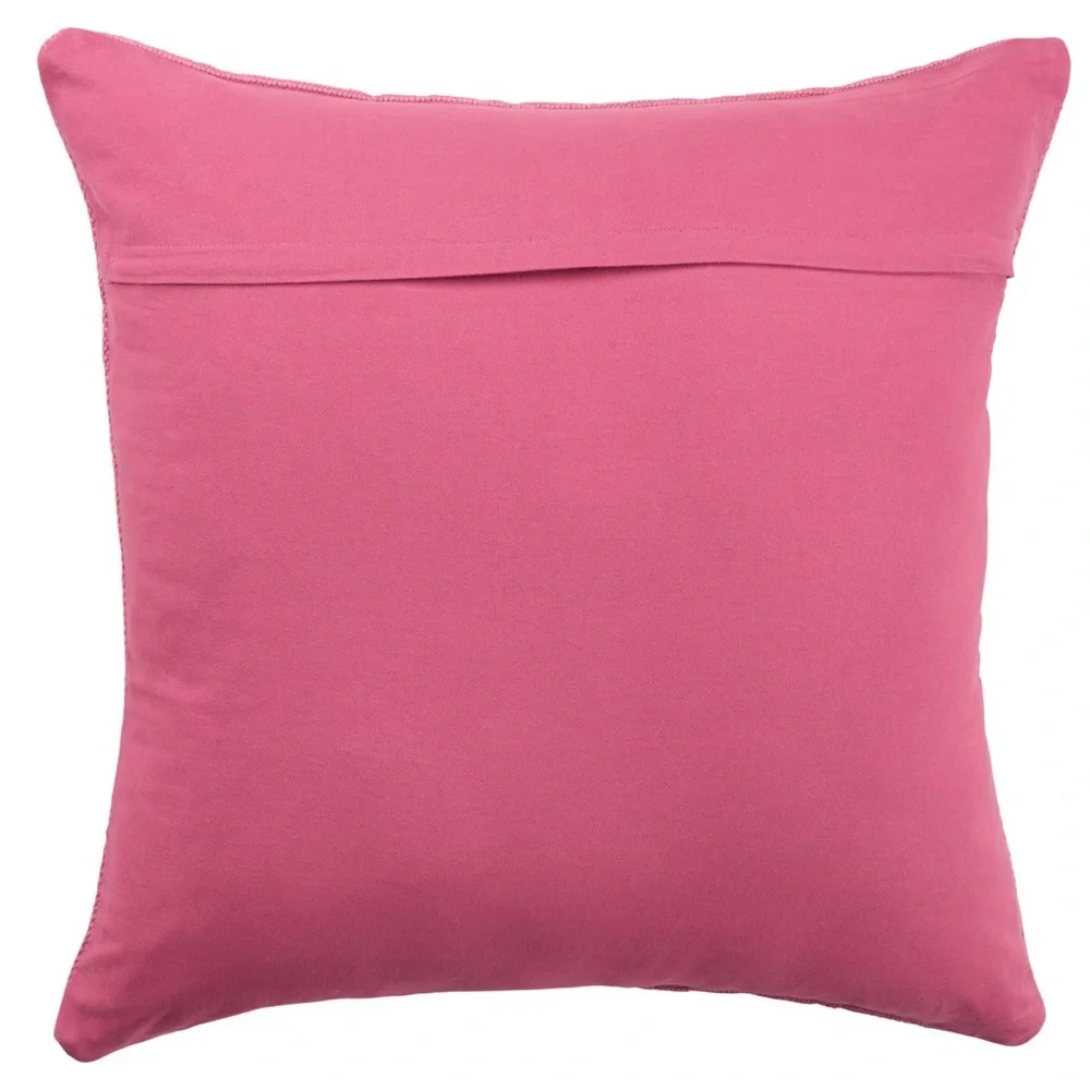 Jaipur Puebla Shazi Pink Tan Tribal Square Throw Pillow 24x24”